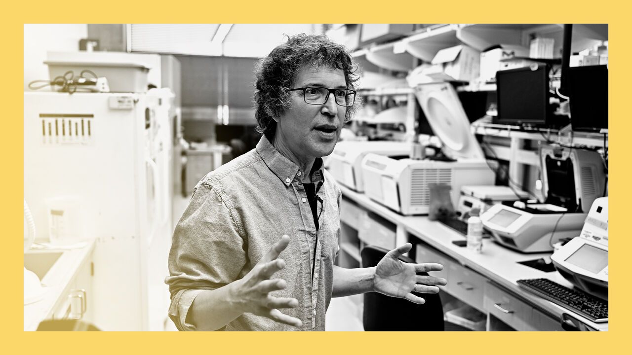 University of Washington computational biologist professor David Baker walks around his lab at the University of Washington after receiving the 2024 Nobel Prize in chemistry, Seattle, Washington, USA.